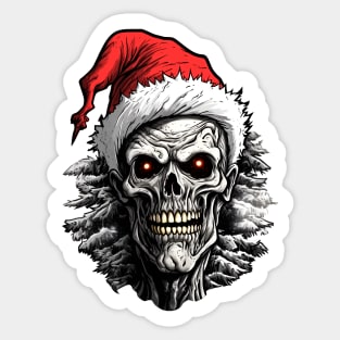 Zombie Santa Merry Christmas Sticker